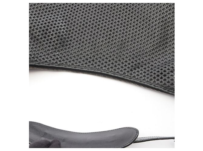 Christian Dior Borsa a tracolla Dior in mesh e pelle Nero - vista 9
