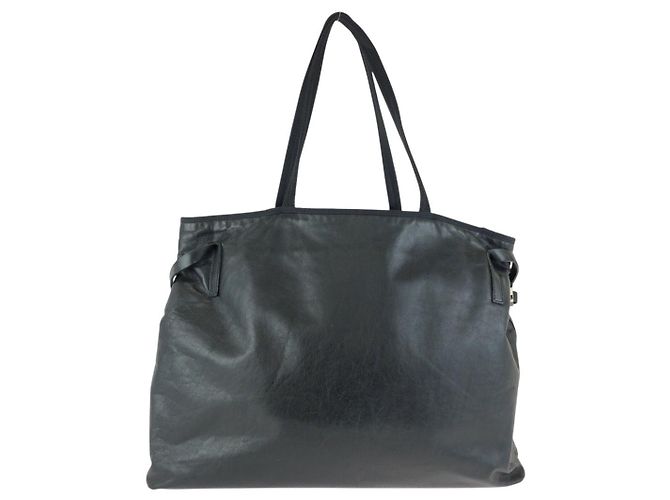 Prada Leder Nylon Tote Schultertasche Schwarz - Ansicht 2