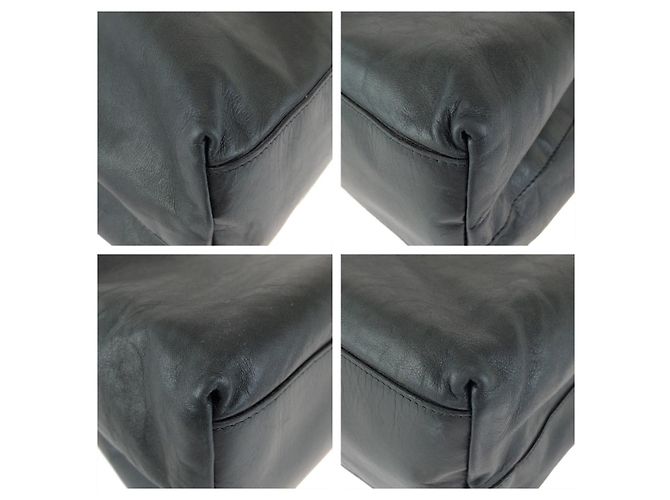 Prada Leder Nylon Tote Schultertasche Schwarz - Ansicht 3