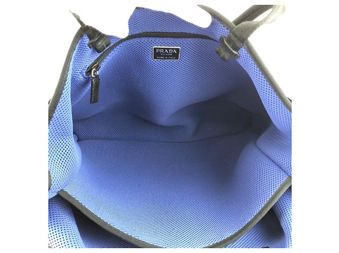 Prada Leder Nylon Tote Schultertasche Schwarz - Ansicht 9