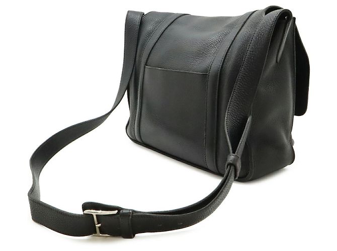 Hermès Borsa a tracolla Hermes Steve Buzas 35 in pelle nera Nero - vista 2