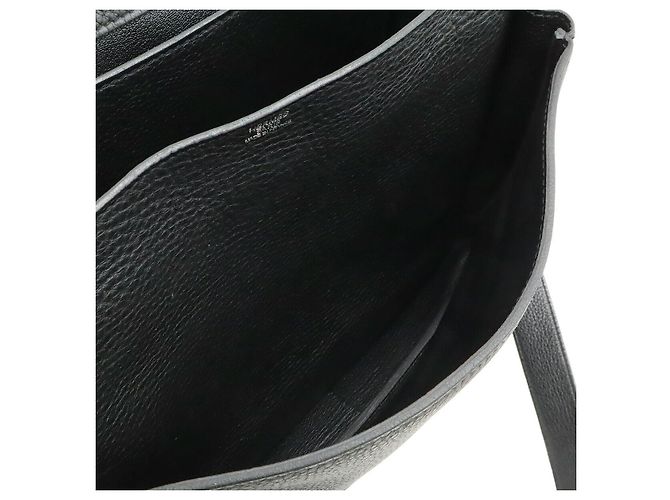 Hermès Borsa a tracolla Hermes Steve Buzas 35 in pelle nera Nero - vista 7