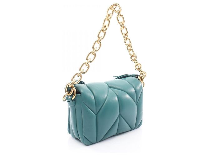 Bolso de hombro 2way de piel Trapuntata Miu Miu Verde - vista 2