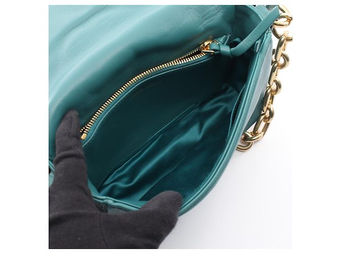 Bolso de hombro 2way de piel Trapuntata Miu Miu Verde - vista 3