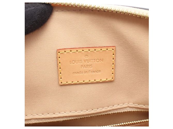 Borsa Louis Vuitton Lockit PM Vernis Leather Marrone Beige - vista 4