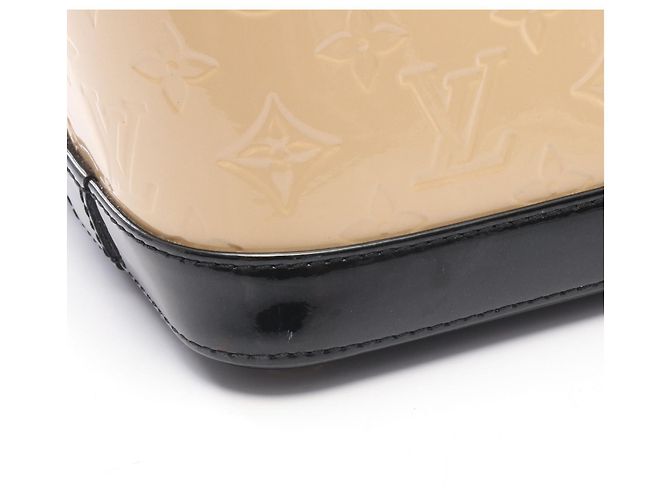 Borsa Louis Vuitton Lockit PM Vernis Leather Marrone Beige - vista 7