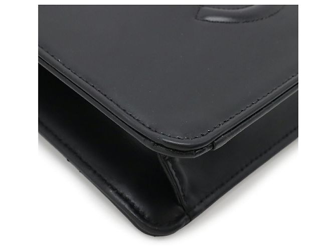 Pochette Vanity Matelassé Chanel in pelle nera Nero - vista 3