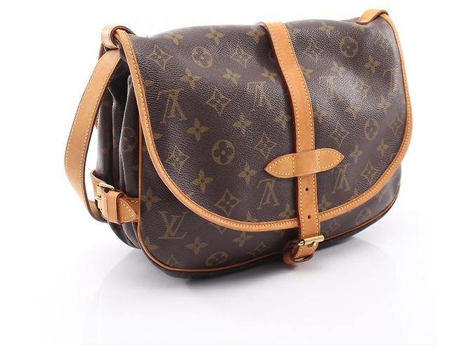 Bolsa de ombro Louis Vuitton Saumur 30 Monogram Marrom - vista 2