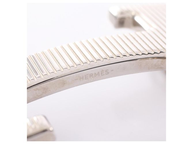 Hermès Hermes Constance Metallgürtelschnalle Silber Metallisch - Ansicht 3