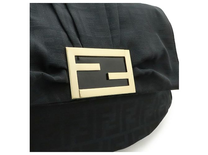 Bolsa de ombro em canvas Fendi Preto - vista 8