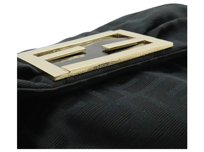 Bolsa de ombro em canvas Fendi Preto - vista 9