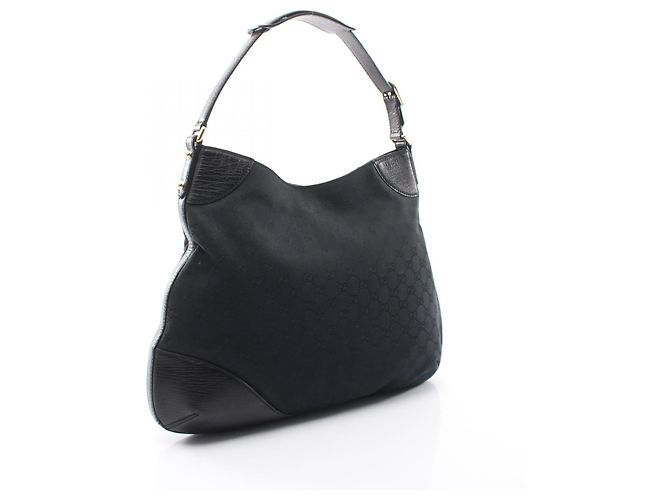 Gucci GG Canvas Horsebit Schultertasche Schwarz - Ansicht 2
