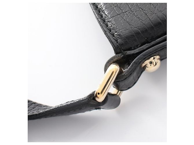 Gucci GG Canvas Horsebit Schultertasche Schwarz - Ansicht 8
