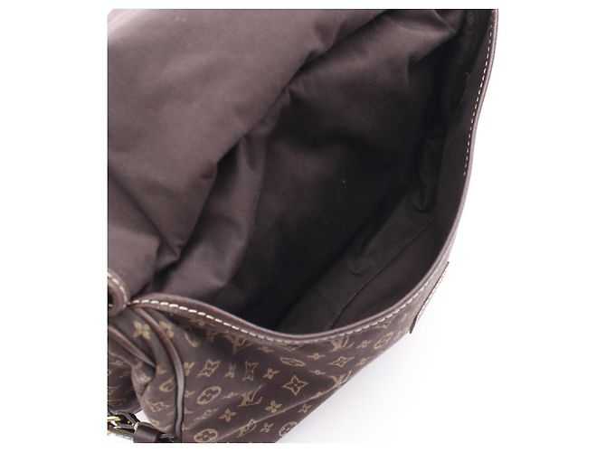 Borsa a Spalla Louis Vuitton Saumur Monogram Mini Lin Marrone - vista 3