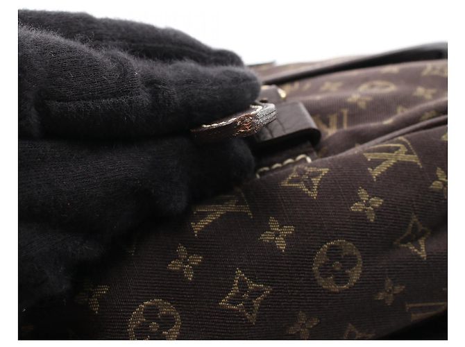 Borsa a Spalla Louis Vuitton Saumur Monogram Mini Lin Marrone - vista 8