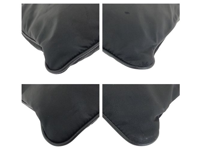Borsa a tracolla in nylon Tessuto Saffiano e pelle Prada Nero - vista 3