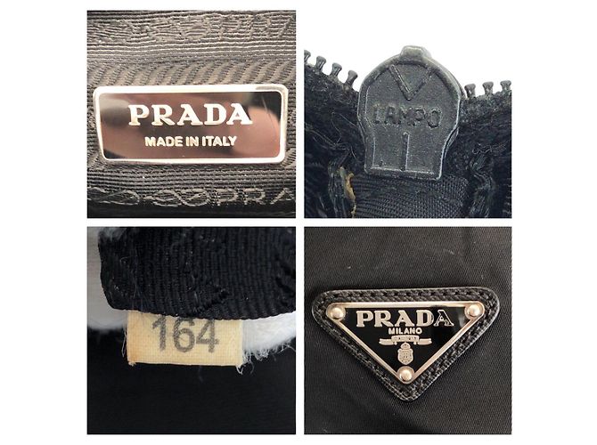 Borsa a tracolla in nylon Tessuto Saffiano e pelle Prada Nero - vista 4