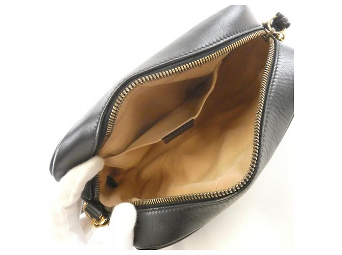 Bolso de hombro Gucci GG Marmont en piel acolchada con chevron Negro - vista 8