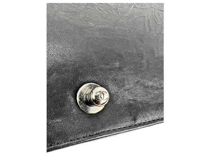 Chanel Crumpled Lambskin New Medium Studded Black Boy Flap Bag - view 10