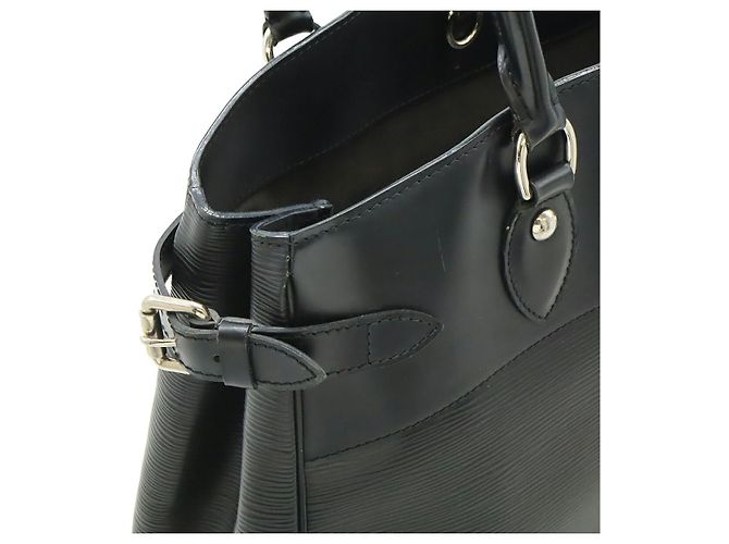 Borsa Tote Louis Vuitton Epi Passy GM Nera Nero - vista 7