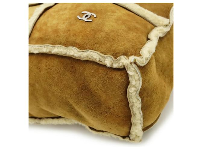 Borsa a Spalla Chanel Shearling Coco Mark Marrone - vista 3