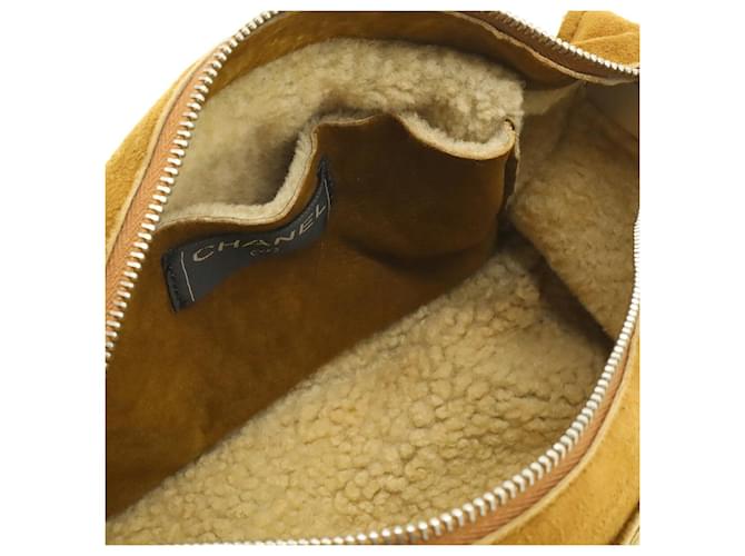 Borsa a Spalla Chanel Shearling Coco Mark Marrone - vista 7