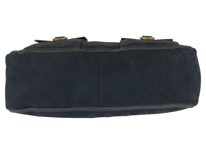 Sac cabas Gucci Abby GG Canvas Leather Noir - vue 10