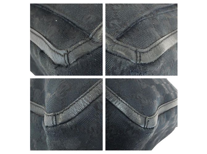 Sac cabas Gucci Abby GG Canvas Leather Noir - vue 3