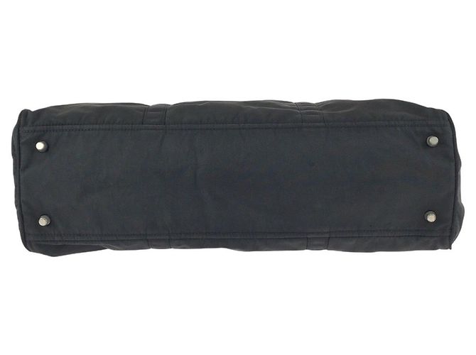 Borsa Tote Prada Nylon Tessuto Triangle Logo Nero - vista 10