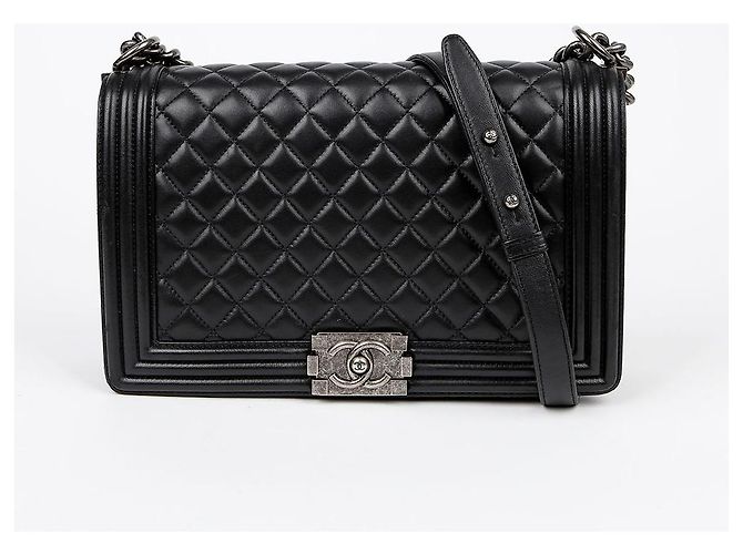 Chanel Borsa a tracolla Boy Large per ragazzo Nero - vista 2