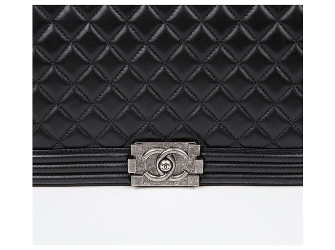 Chanel Borsa a tracolla Boy Large per ragazzo Nero - vista 3