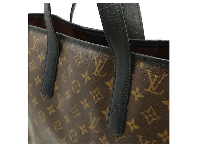 Borsa Tote Louis Vuitton Monogram Macassar Marrone - vista 7