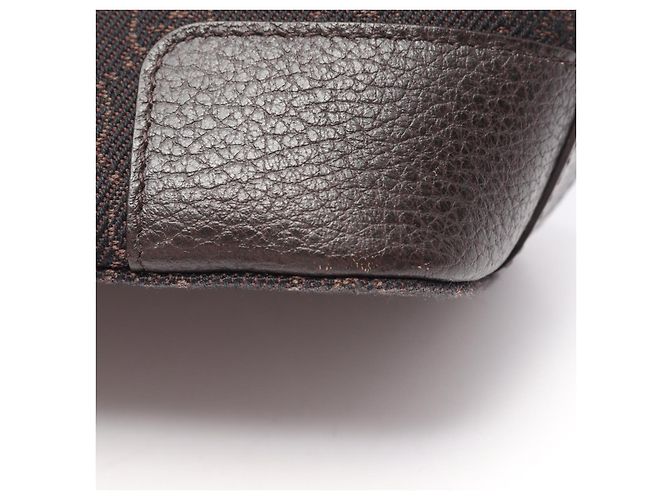 Borsa a tracolla Gucci GG Canvas e pelle Marrone - vista 5