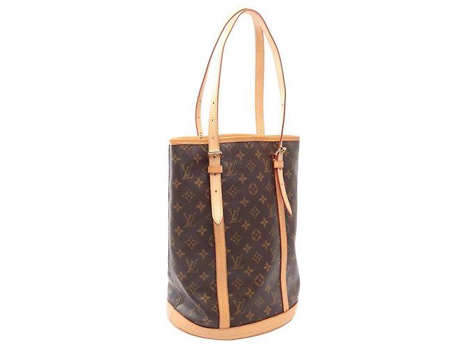 Borsa a tracolla Louis Vuitton Bucket GM in tela rivestita Monogram - vista 2