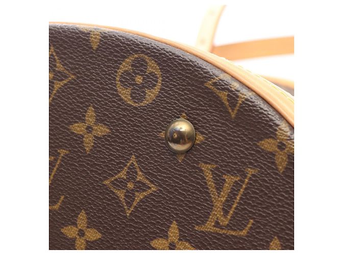 Borsa a tracolla Louis Vuitton Bucket GM in tela rivestita Monogram - vista 6