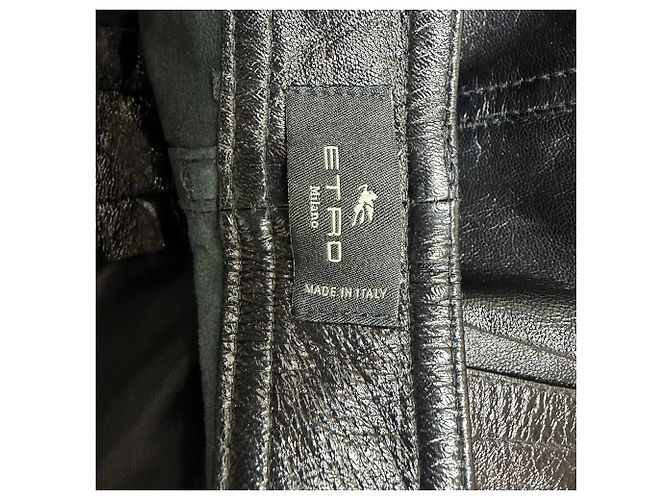 Etro Lederhose in Schwarz Viscose - Ansicht 3