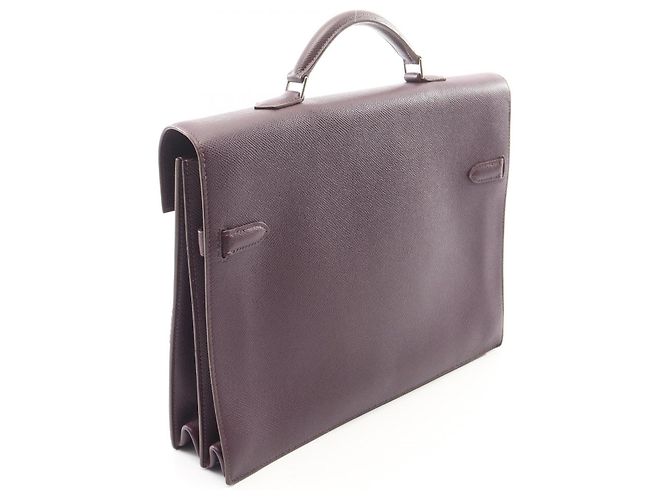 Hermès Valigetta Hermes Leather Kelly Depeche 34 Porpora - vista 10