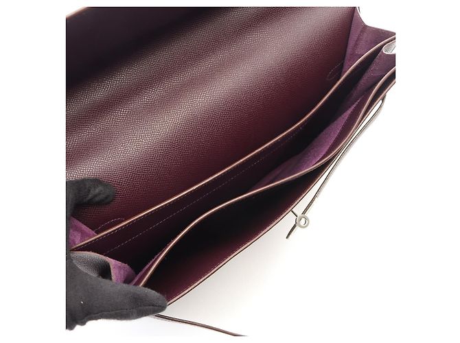 Hermès Valigetta Hermes Leather Kelly Depeche 34 Porpora - vista 5