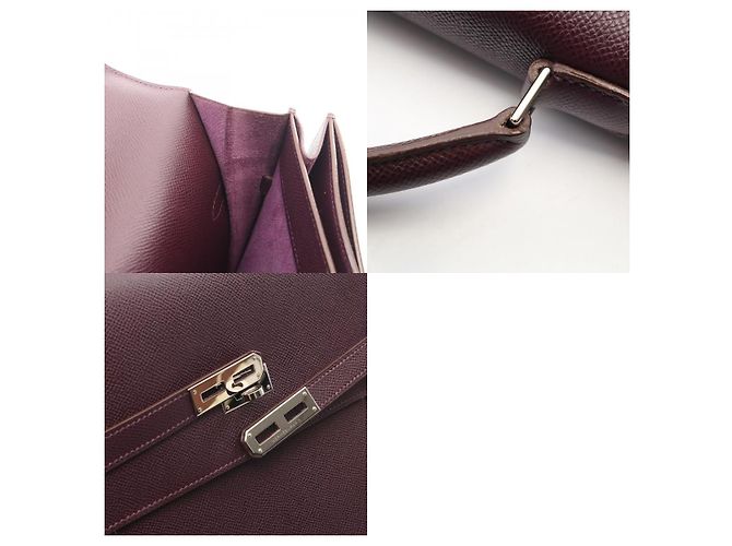 Hermès Valigetta Hermes Leather Kelly Depeche 34 Porpora - vista 6