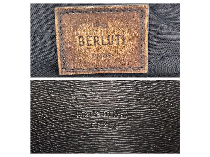 Pochette en cuir Calligraphy Berluti Marron - vue 4