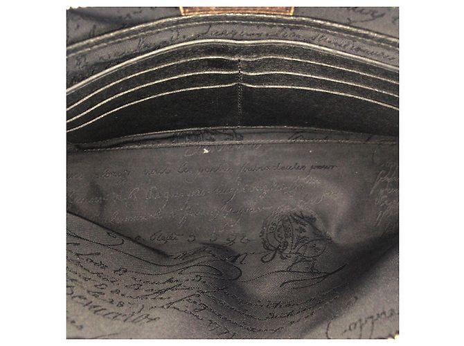 Pochette en cuir Calligraphy Berluti Marron - vue 8