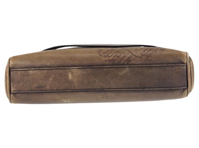 Pochette en cuir Calligraphy Berluti Marron - vue 9