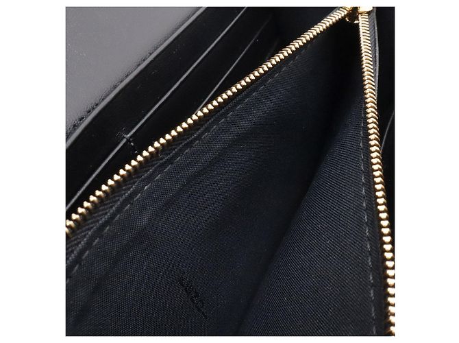 Fendi Leder FF Diamond Chain Wallet Clutch Schwarz - Ansicht 8