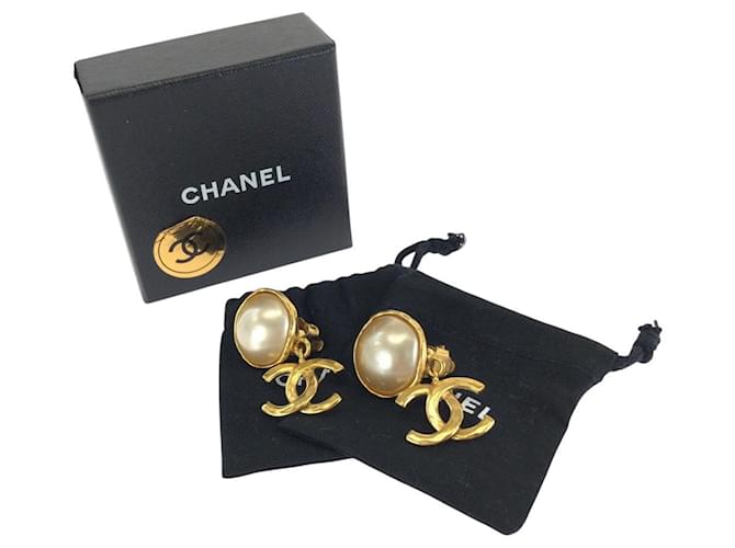 Orecchini a clip Chanel Coco Mark D'oro Metallico - vista 6
