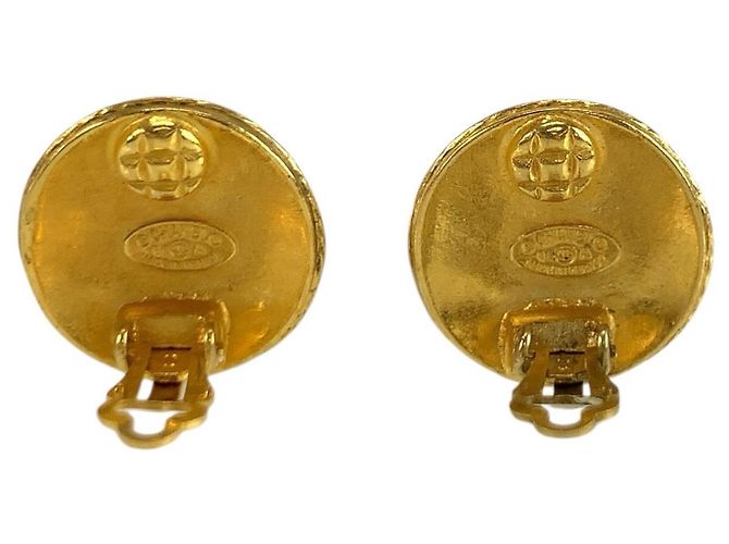 Chanel Coco Mark Clip-Ohrringe Golden Metallisch - vista 3