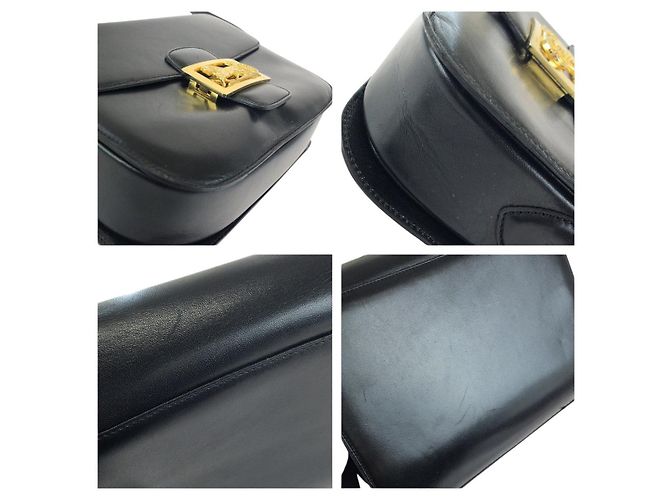Céline Borsa a tracolla in pelle Celine Nero - vista 5