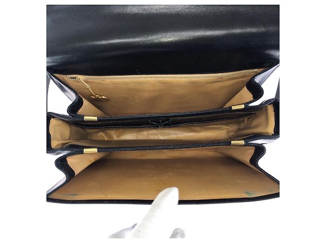 Céline Borsa a tracolla in pelle Celine Nero - vista 9