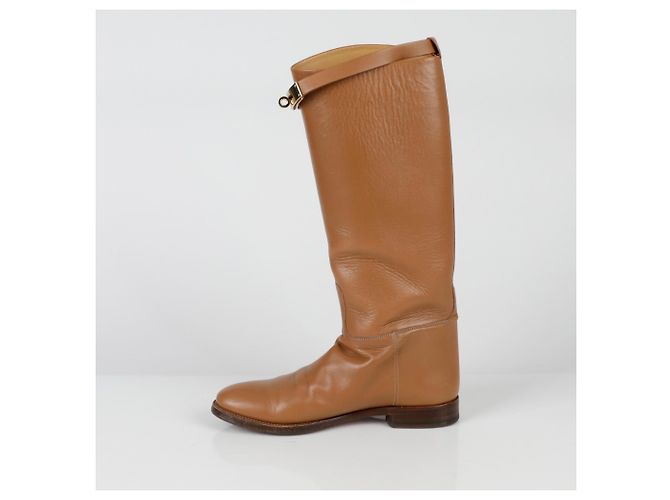 Hermès Kelly Jumping Langstiefel Größe Braun - Ansicht 5