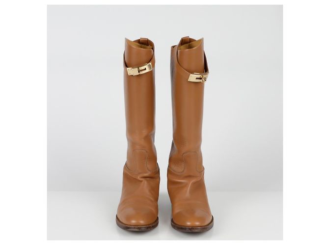 Hermès Kelly Jumping Langstiefel Größe Braun - Ansicht 9