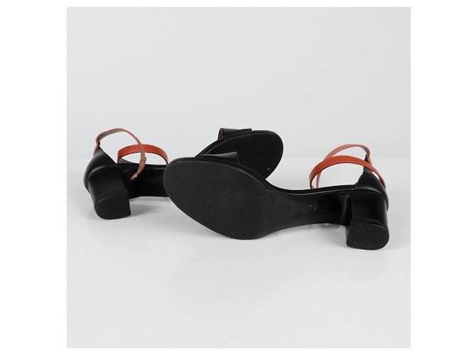 Hermès Manège Kelly Sandalette mit Absatz Schuhgröße Schwarz - Ansicht 9